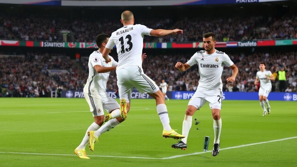 欧冠资格赛：皇马3-1总分淘汰本菲卡，维尼修斯制胜球锁定16强席位